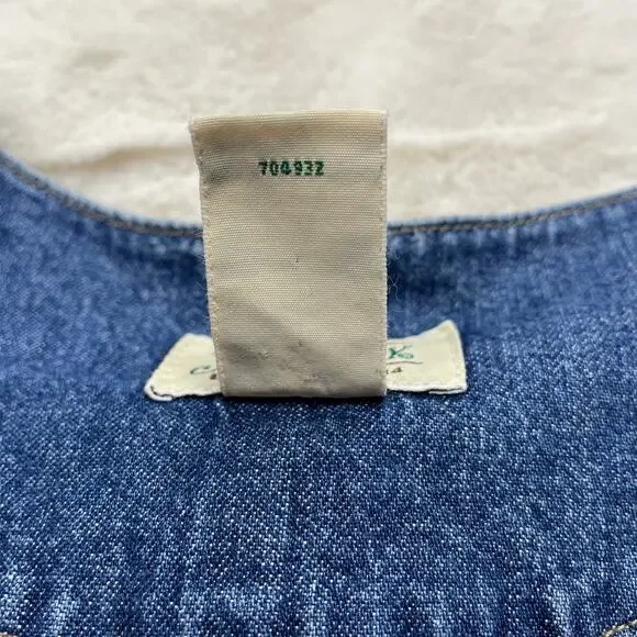 🔥Vintage 90s Y2K St. John’s Bay Denim Mini Jumper Dress Button Down Pockets 8P - Picture 11 of 16